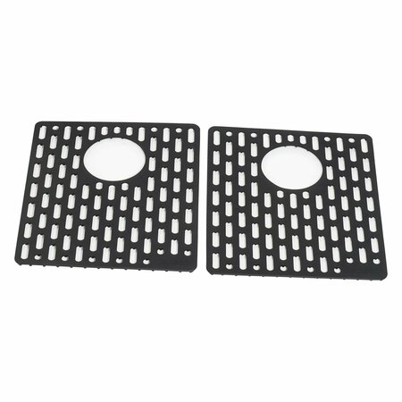 RUVATI Silicone Bottom Grid Sink Mat for RVG1385 and RVG2385 Sinks Black RVA41385BK